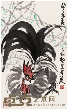 陈大羽 1983年作 公鸡 镜心 85.7X50.2cm